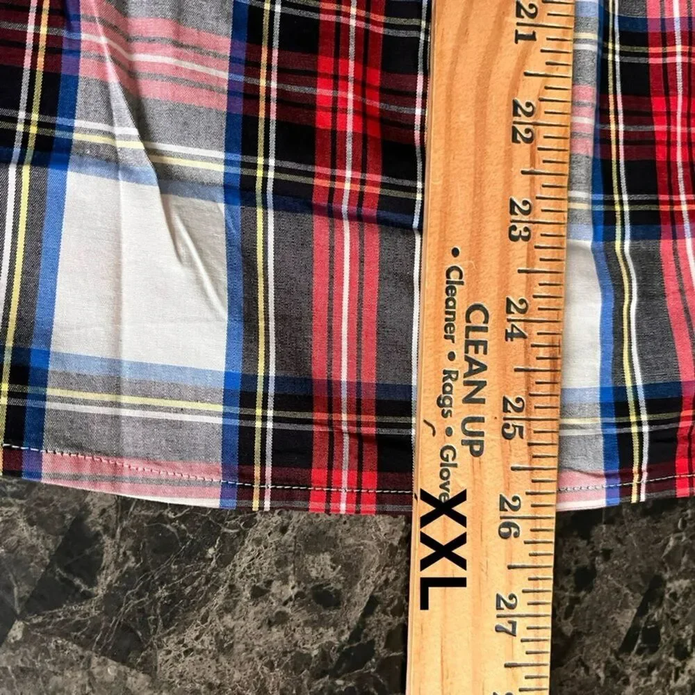 NWT J. Crew Women’s Holiday Tartan Plaid Button Down Shirt Size 2X